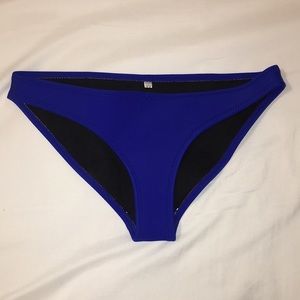 Blue neoprene swim bottoms